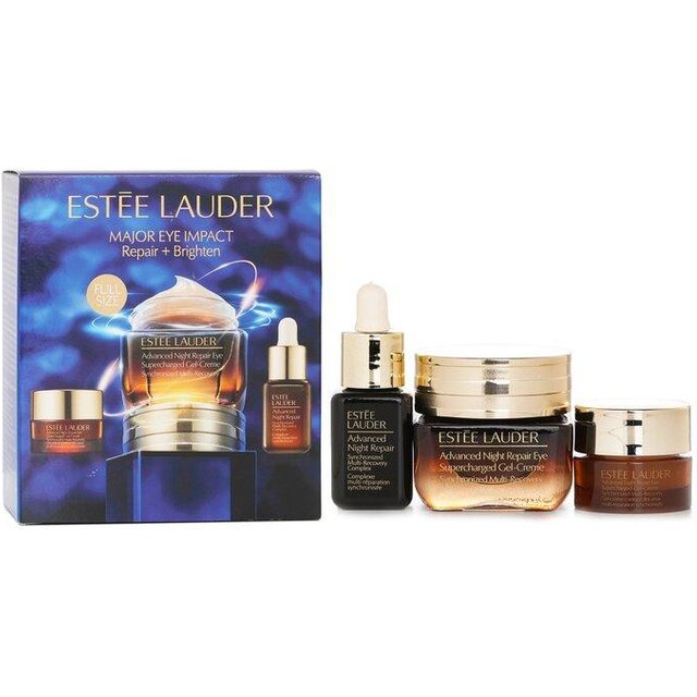 ESTEE LAUDER Major Eye Impact Trio Repair + Brighten Hautpflege-Set: ANR Eye Supercharged Gel-Creme (15ml + 5ml) + Reparaturserum 7ml 3pcs