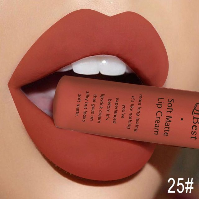 Langanhaltender Flüssiglippenstift in Einem Wasserfesten Matten Finish, Mit Einem Dunkelrot Schwarz, Perfekt für Damen-Make-up, Einschließlich Lipgloss und Lippen-Tönung 25