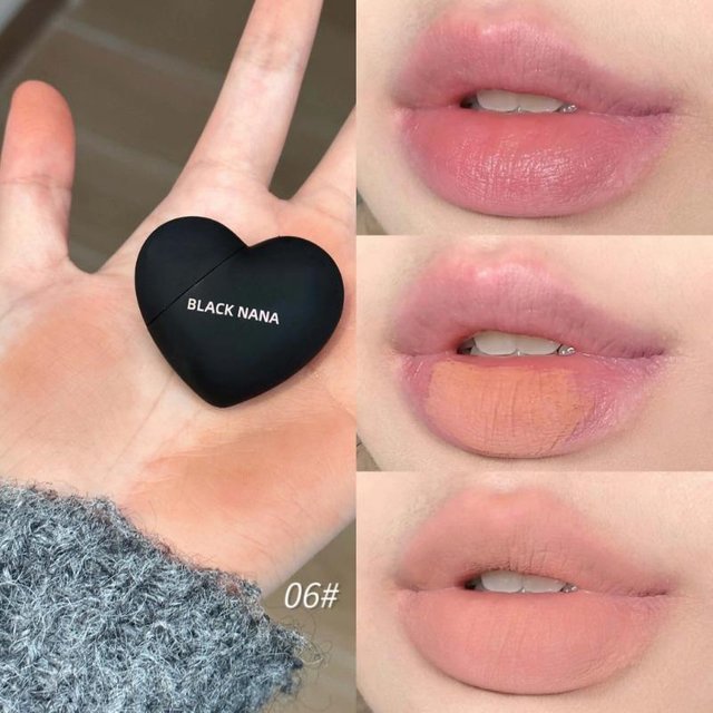 Herz-Lippenstift, samtig, matt, Lippenschlamm, Ton, Lipgloss, flüssige Lippentönung, Creme, Pigment, langanhaltende Lippen, Make-up-Kosmetik