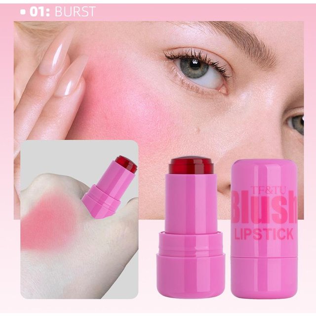 Rouge à lèvres en gelée de lait, blush visage, hydratant, longue tenue, mat, contour des joues, rouge à lèvres, maquillage beauté pink
