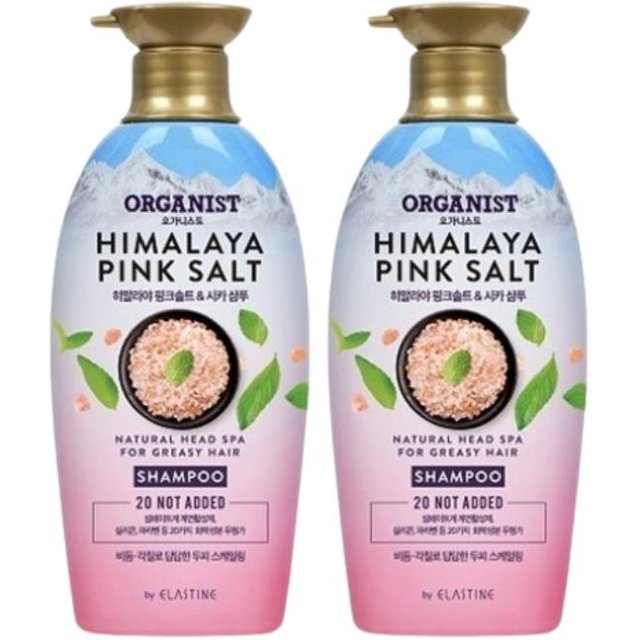 Organist Rosa Salz Kopfhaut Peeling Shampoo 500ml | Koreanisches Kopfhaut Shampoo für fettige Kopfhaut, Schuppenpflege & Grüner Blumenduft 500ml 2ea gray