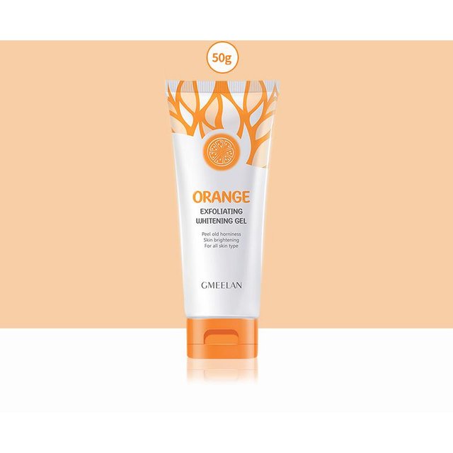 Oranges Peeling-Gel-Entferner Aufhellendes Peeling Tote Hautstellen Sanftes Reparatur-Peeling Aufhellend Feuchtigkeitsspendende Feuchtigkeitscreme Koreanische Hautpflege 50g white