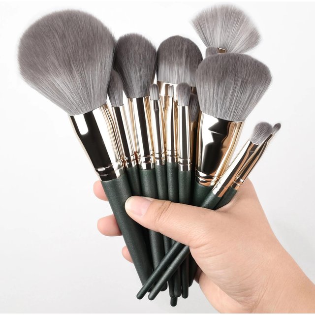 Ensemble de pinceaux de maquillage, ensemble d'outils, poudre cosmétique, ombre à paupières, fond de teint, mélange de Blush, Kit de beauté Maquiagem pour fête, 10 pièces
