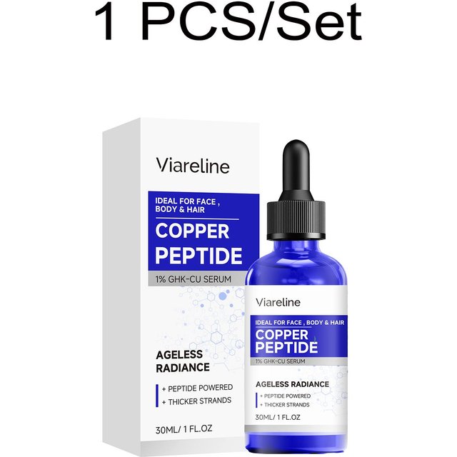 Kupferpeptid-Serum & Feuchtigkeitsspendende Gesichtscreme Steigert Kollagen Hellt fahle Haut auf Repariert die Hautbarriere GHK-CU Pflege-Serum 1 PCS