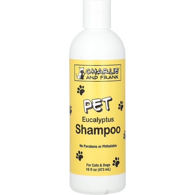Charlie and Frank, Shampoo pour animaux de compagnie pour chats et chiens, Senteur eucalyptus, 16 fl oz (473ml) yellow