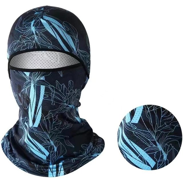 Balaclava de Protection Solaire Masque Facial Complet Casquette de Vélo Protection UV Vélo Moto Masque Facial Complet en Soie Glacée Pour Vélo Ski