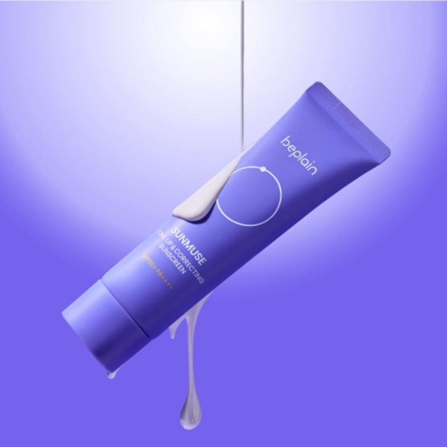 BEPLAIN Sunmuse Tone-Up Korrigierendes Sonnenschutzmittel SPF50+/PA++++ 50ml | Aufhellende Sonnencreme blue
