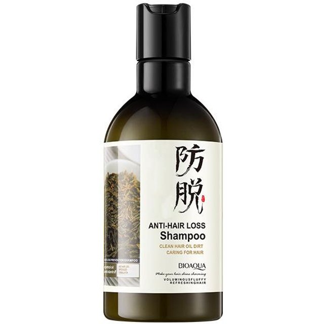 Anti-Haarausfall-Shampoo für alle Haartypen Feuchtigkeitsspendende, erfrischende und talgregulierende Formel 250ML black