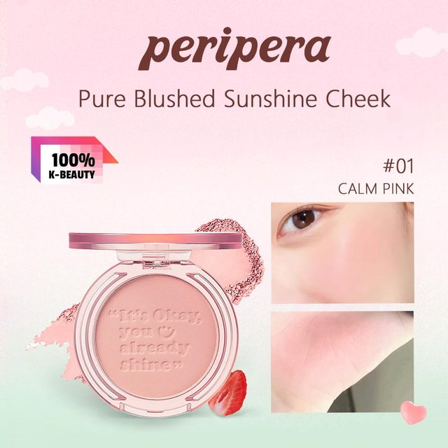 PERIPERA PURE BLUSHED SUNSHINE CHEEK 4,2 g / 0,14 oz (11 choix de couleurs) white