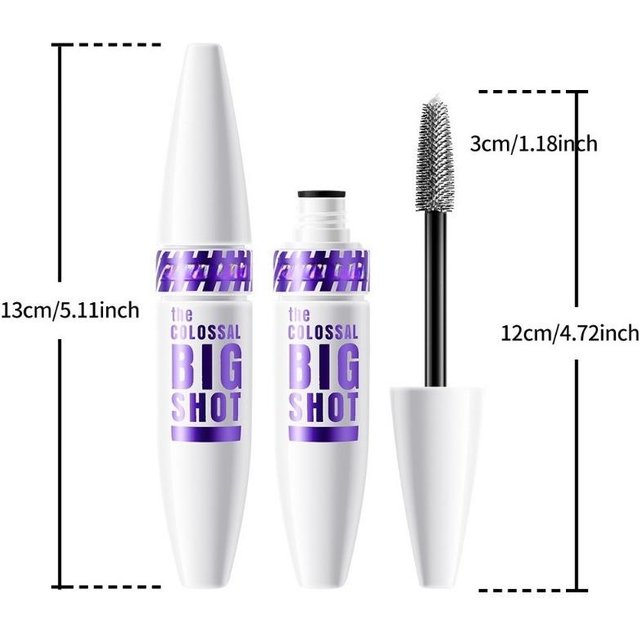1 Stück weiße Mascara wasserdicht schlank geschwungen nicht verschmierend weißer Primer Mascara White mascara 10ml white