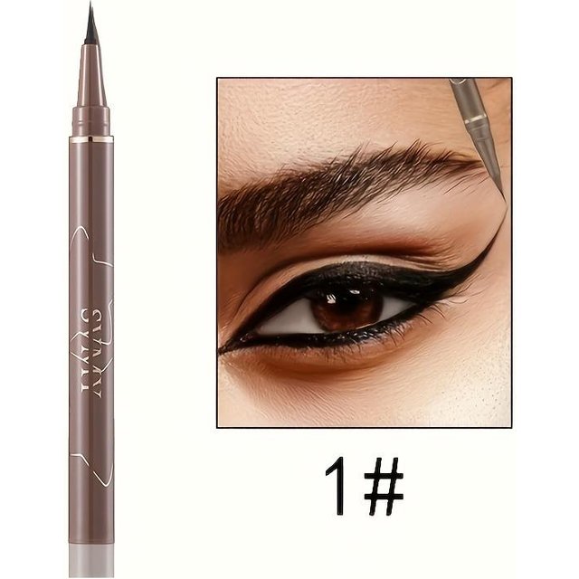Präziser, wasserfester flüssiger Eyeliner in Schwarz, trocknet schnell, verwischt nicht, schweißhemmend, langanhaltend, dünner Eyeliner 01# brown