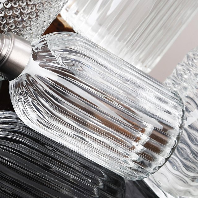 Neue Duschgel-Flasche 400ml Shampoo-Flasche Transparentes Glas Kosmetik-Lotion-Spender Nachfüllbarer Behälter für Reisen Type 1 gray