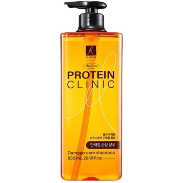 Shampoing Clinique Protéine d'Acides Aminés Elastine 855ml | Shampoing Protéiné Coréen pour Cheveux Abîmés, 17 Acides Aminés & Nouveau Parfum Floral Fruité 855ml yellow