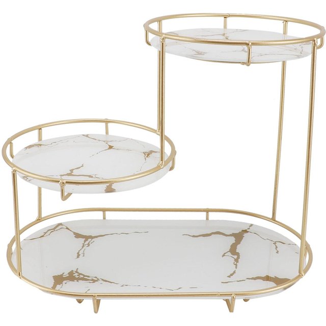 Organisateur d'étagère à maquillage Fer Verre Élégant Moderne Organisateur de comptoir de salle de bain pour Cosmétiques Parfum white