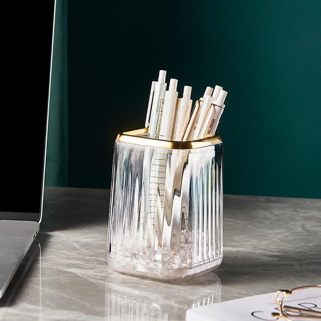 1 pcMakeup pinsel eimer lagerung rohr dressing tisch büro desktop stift halter kosmetik lagerung box white
