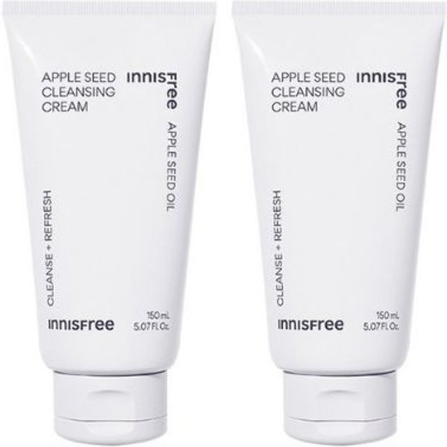 Innisfree Neue Apfelkern-Reinigungscreme Sanfter Make-up-Entferner & Feuchtigkeitsspendend 150ml x 2 Stück white