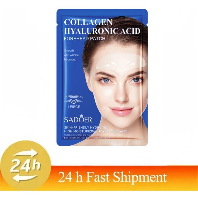 Stirn Gel-Pflaster Aufhellend Stirnfalten Anti-Falten Straffende Maske Zornfalten Hyaluronsäure Aufkleber Anti-Aging Gesichtshautpflege brown