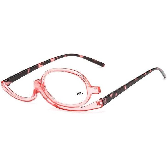 Neue drehbare Vergrößerungs-Make-up-Lesebrille für Frauen, faltbare Klappschale, kosmetische Altersweitsichtbrille für Ältere, Unisex 2