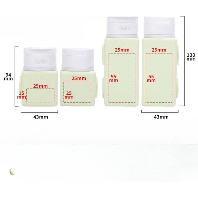 Lebensmittelechtes Silikonflaschenset, weiche Emulsionsflasche, Shampoo, Händedesinfektionsmittel, Kosmetik, Reise, tragbare Extrusion 45ML grün