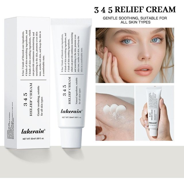 Beruhigende Gesichtscreme spendet Feuchtigkeit, beruhigt, regeneriert, erhält die Elastizität, reduziert Rötungen, Feuchtigkeitscreme 50ML beige