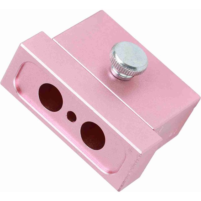12.1 DIY Lippenstiftform Aluminiumlegierung Roségold Doppelte Verwendung Lippenbalsam-Herstellungswerkzeug (2 Löcher) pink