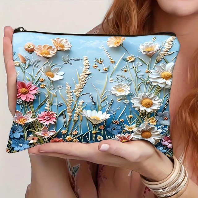 Boho Vintage Doppelseitig bedruckte Kosmetiktasche Reise-Toilettentasche für Damen Große Kapazität Make-up-Tasche Aufbewahrungstaschen Geschenke
