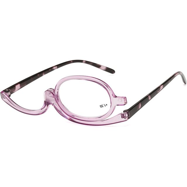 Vision Care Rotierende Make-Up Lesebrille Brillen Kosmetikbrille Klappbrille Frau Strength 1.00 violett
