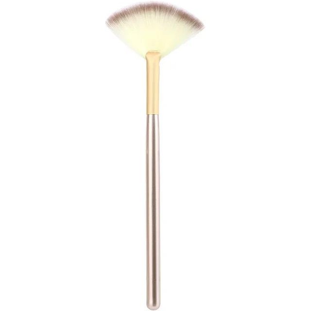 1 stücke Fächerpinsel Gesichtspinsel Weiche Make-Up Pinsel Kosmetische Applikator Werkzeuge Holzgriff Und Weiche Faser Für Gesichtsmaske 1pc white
