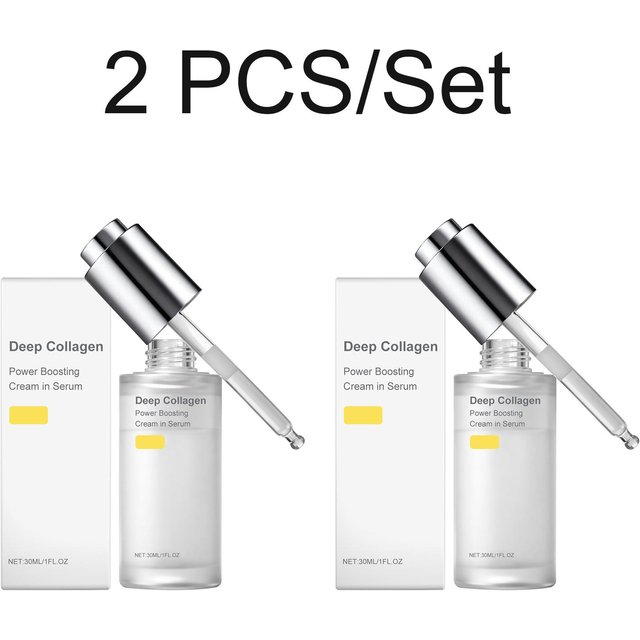 Tiefes Kollagen Kraft Serum Aufpolsterndes Serum & Augen Gel & Peeling Masken Set Feuchtigkeitsspendend Straffend Aufhellend Glättet Feine Linien Hautpflege 2 PCS white