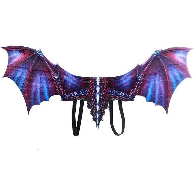 Accessoires de Carnaval Ailes de Dragon Costume d'Animal Cosplay de Dragon Déguisement de Mascarade Costume de Dragon Enfants violet