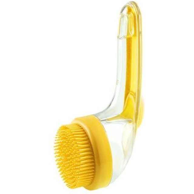 Badebürste für Haustiere mit Seifen-/Shampoo-Behälter, weicher Bürstenkopf, Entfernung abgestorbener Haut und loser Haare, Bade-/Massage-/Pflegebürste für Hunde und Katzen 2 gelb