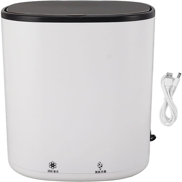 Automatischer Kosmetikpinsel-Reiniger, Make-up-Pinsel-Reinigungsmaschine, 2-in-1, USB-betrieben, 4,5 l Mini-Waschmaschine white