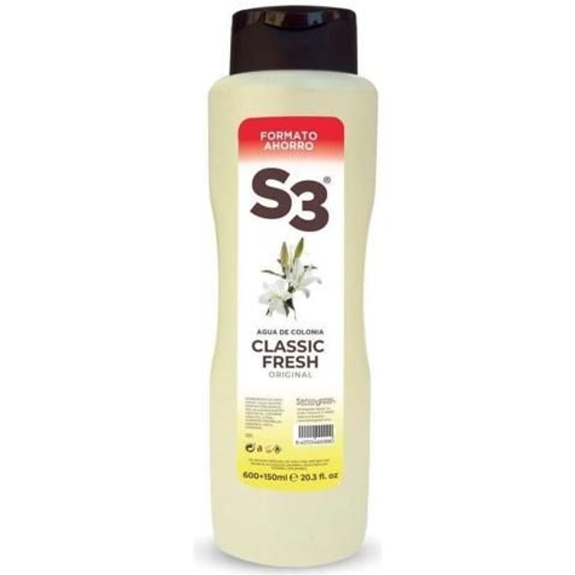 Parfum Femme - S3 - Classic Fresh - Eau de cologne - 600 ml + 150 ml - Unisexe
