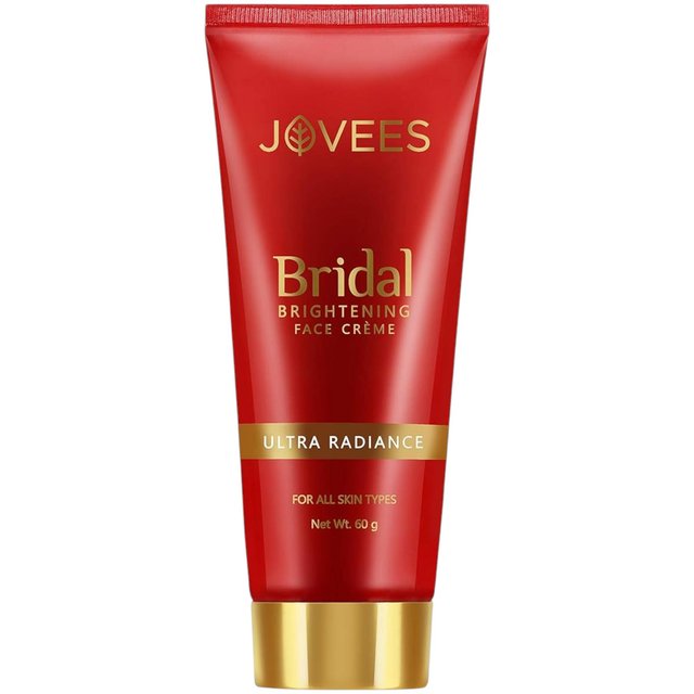 Jovees Herbal Braut Gesichtscreme 60g | Natürlicher Glow Tägliche Feuchtigkeitspflege für Strahlkraft Hydratisierte Helle Glatte Haut | Ultraleichte Creme für Alle Hauttypen red