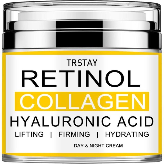 Creme mit einer Mischung aus Retinol, Kollagen und Hyaluronsäure für die Halshautpflege, Gesichtscremes für Frauen, feuchtigkeitsspendende Aufhellungscreme 5g black