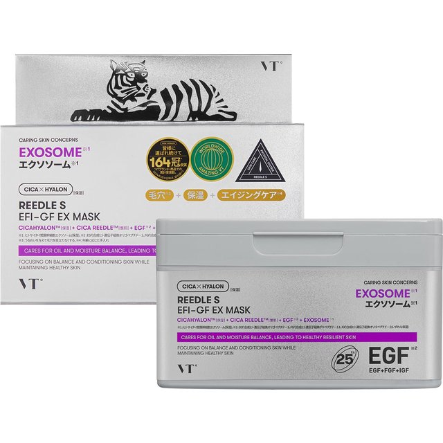 VTCOSMETICS Boîte de Masques en Tissu Masque Soin de la Peau Exosome Riedl S (6. Masque EFI-GF) white