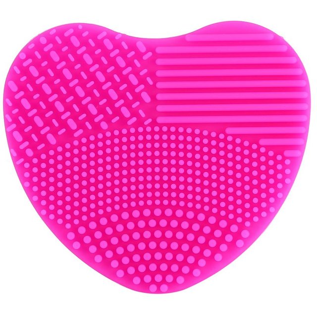 Make-up Pinselreiniger Silikon Kosmetik Foundation Puder Entfernen Brett Waschen Schrubber (Rose) pink