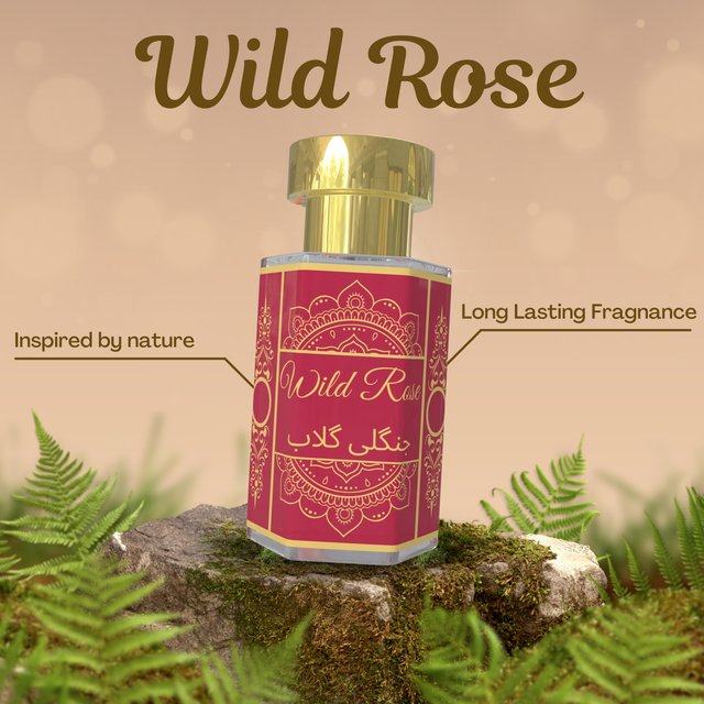 Huile de Parfum Attar Rose Sauvage 5ml | Sans Alcool | Longue Durée Pack= 5ml brown