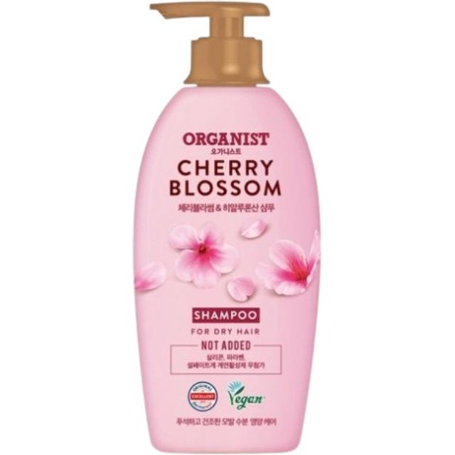 Shampoing Organist Elastine Fleur de Cerisier 750ml | Shampoing Hydratant Coréen pour Cheveux Doux & Parfum Floral 750ml white