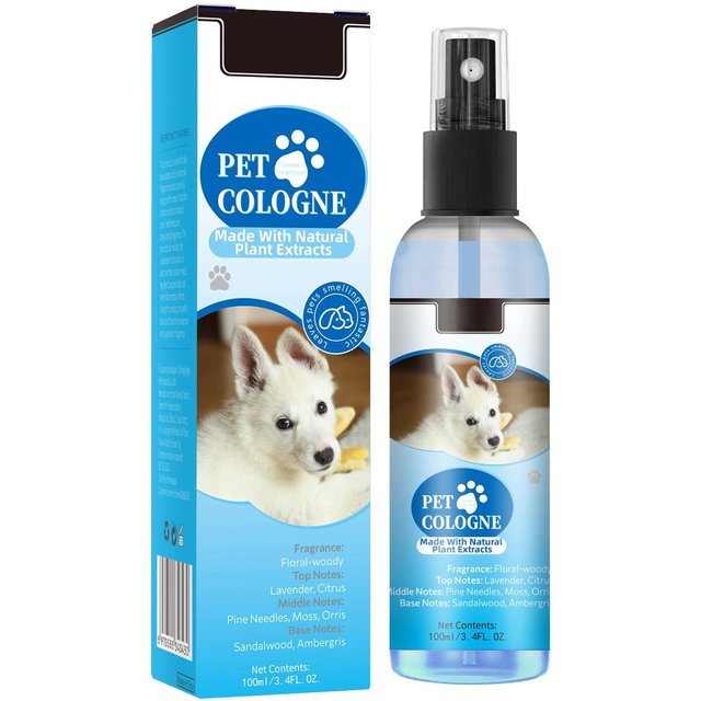 Spray pour chien, revitalisant et anti-odeurs, parfum anti-odeurs pour chien, pour tous les types de pelage, 100 ml/3,4 oz One Size bleu ciel