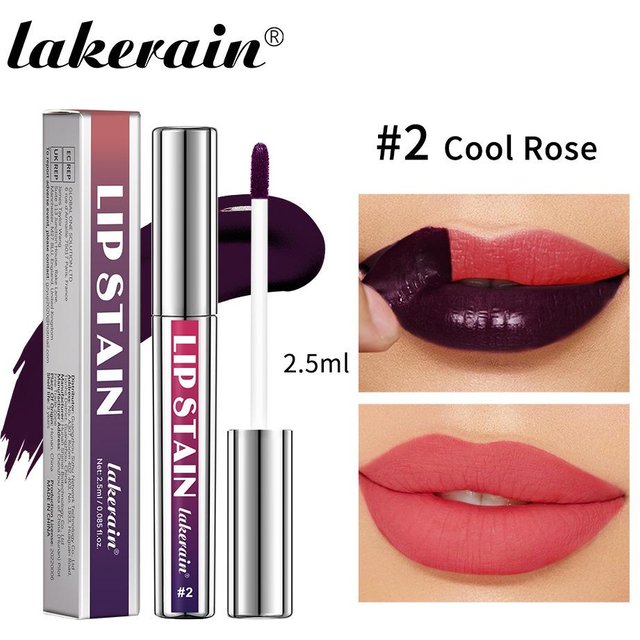 Silberne Tube, Peel-Off-Tattoo-Lipgloss, wasserfest, flüssig, matt, RosePink, Abreiß-Lippenstift, Antihaft-Becher, schnell trocknendes Make-up 02 black
