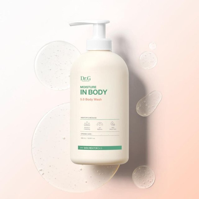 Dr.G Moisture In Body 5.0 Gel Douche Hydratant Nettoyant Quotidien 500ml 1 Pack (500ml) white