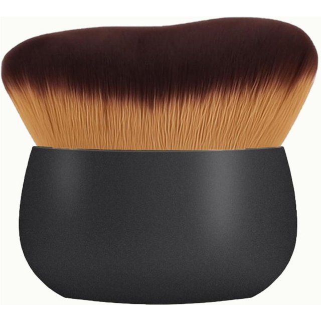 Extragroßer Körper-Make-up-Pinsel für Selbstbräuner, Bein-Make-up & Bronzer-Verblendung, 75 mm breiter Kopf schwarz