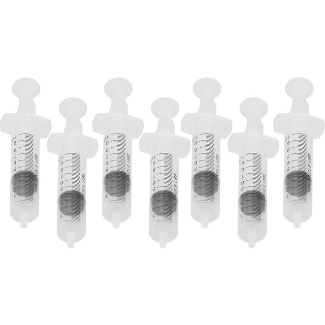 7pz Siringa Dosatrice Quantitativa per Profumo da 10ml con Tappo Strumento Dosatore Riempimento Liquidi white