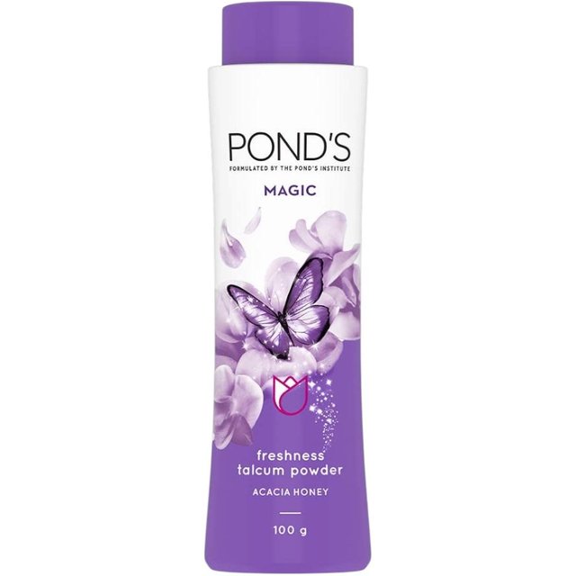 Poudre de talc Pond's Magic Freshness au parfum de miel d'acacia pour une peau douce et éclatante 100g Pack de 1 white
