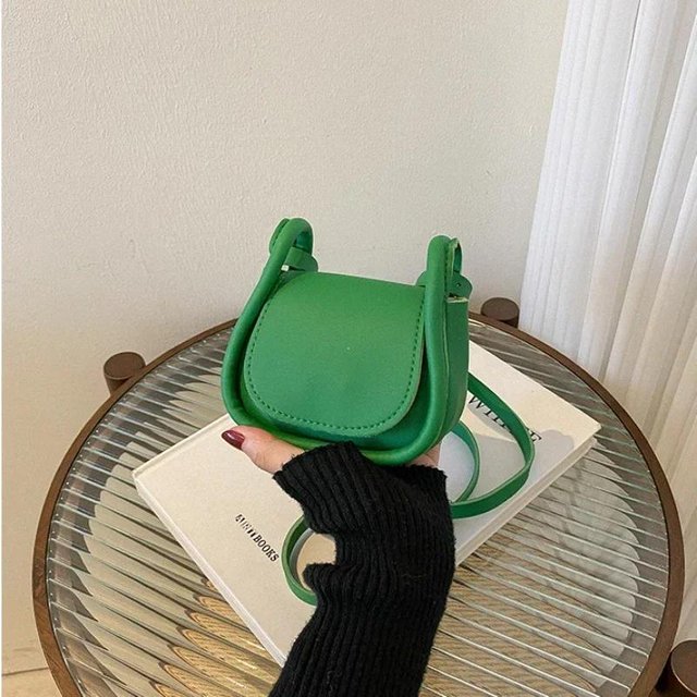 Mini Designer PU-Leder Umhängetasche für Damen Mode Kleine Lippenstift Messenger Tragetaschen Handtasche grün