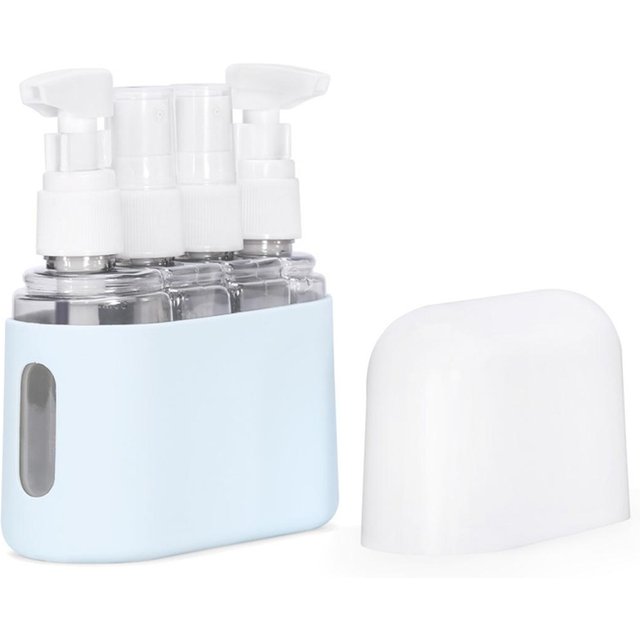 Reiseflaschen-Set 2/3/4-in-1 Kombination Shampoo Duschgel Handseife Lotion Aufteilbare Leere Flasche Reise-Set Heimzubehör white