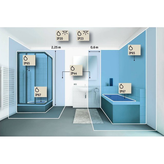 Paulmann Jora LED cosmetic mirror, IP44 with switch, silver