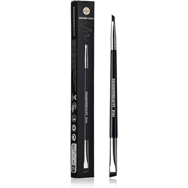 EIGSHOW Eyebrow Brush & Eyeliner Brush, Double Ended Makeup Brush, Angled Eyebrow Brush, Ultra Fine Eyeliner Brush(D104)