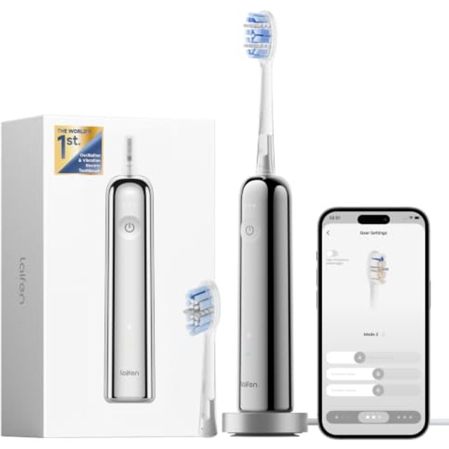 Laifen Wave Pro Electric Toothbrush, 60° WaveMotion, Stainless Steel